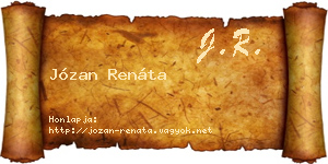 Józan Renáta névjegykártya