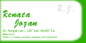 renata jozan business card